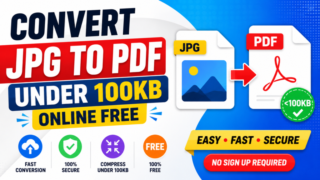 Convert JPG to PDF Under 100KB Online Free