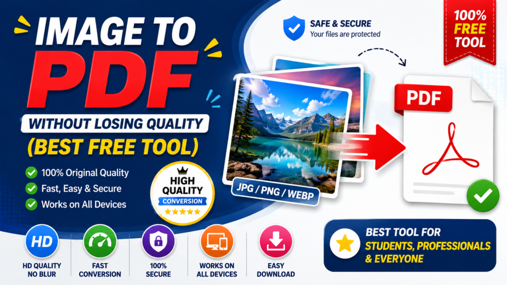 Image to PDF Without Losing Quality (Best Free Tool)